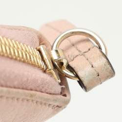 Gucci Pink Leather Marmont Zip Around Continental Wallet