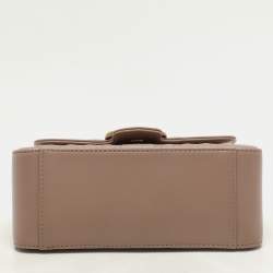 Gucci Beige Matelasse Leather Mini GG Marmont Top Handle Bag