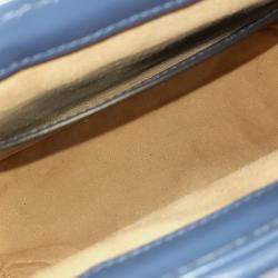 Gucci Blue Leather GG Marmont Mini Top Handle Bag