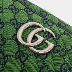 Gucci Green Fabric Marmont Crossbody Bag
