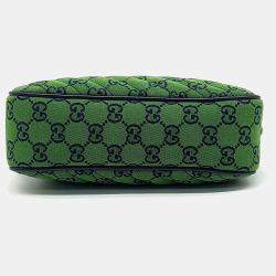Gucci Green Fabric Marmont Crossbody Bag