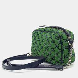 Gucci Green Fabric Marmont Crossbody Bag