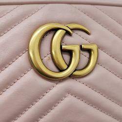 Gucci Pink Leather Marmont Crossbody Bag 