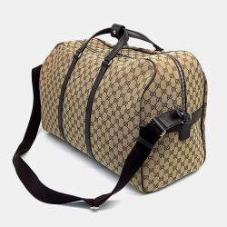Gucci Beige Fabric jacquard Boston bag