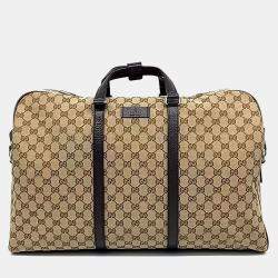 Gucci Beige Fabric jacquard Boston bag