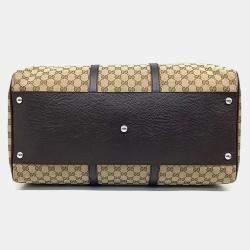 Gucci Beige Fabric jacquard Boston bag