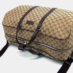 Gucci Beige Fabric jacquard Boston bag