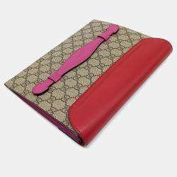 Gucci Beige Red PVC Clutch