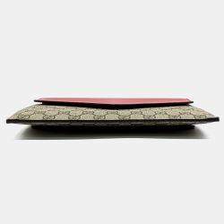 Gucci Beige Red PVC Clutch
