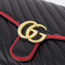 Gucci Black Leather Marmont Clutch