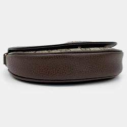 Gucci Brown Coated Canvas and Leather Ophidia Mini GG Shoulder Bag
