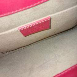 Gucci Beige Red Leather and PVC Clutch