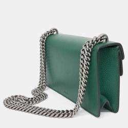 Gucci Green Leather Dionysus Chain Shoulder Bag