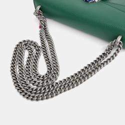 Gucci Green Leather Dionysus Chain Shoulder Bag