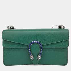 Gucci Green Leather Dionysus Chain Shoulder Bag