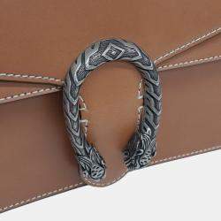 Gucci Brown Leather Dionysus Chain Shoulder Bag