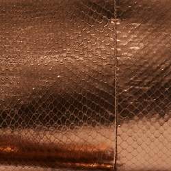 Gucci Bronze Python Nouveau Fringe Clutch