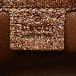 Gucci Bronze Python Nouveau Fringe Clutch