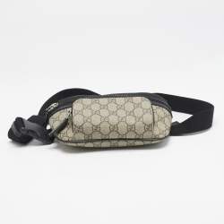 Pre Owned Gucci Beige/Black GG Supreme Canvas Belt Bag
