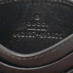 Gucci Black Matelassé Leather GG Marmont Card Holder