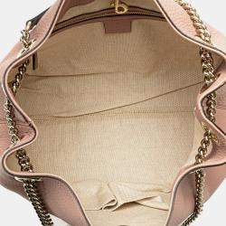 Gucci Pink Medium Leather Soho Chain Tote