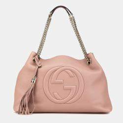 Gucci Pink Medium Leather Soho Chain Tote