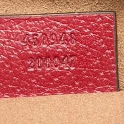 Gucci Red/Beige GG Supreme Canvas and Leather Tian Camera Crossbody Bag