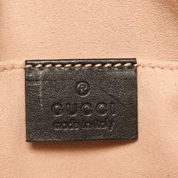 Gucci Black Matelassé Leather GG Marmont Belt Bag