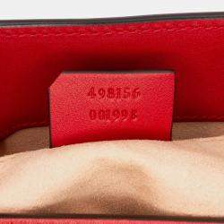 Gucci Red Small Guccissima Padlock Tote