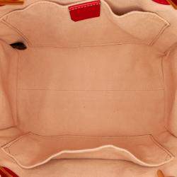 Gucci Red Small Guccissima Padlock Tote