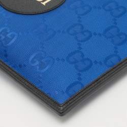 Gucci Blue/Black GG Nylon and Leather Off The Grid Clutch