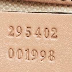 Gucci Beige GG Canvas and Leather Medium Emily Chain Shoulder Bag