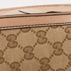 Gucci Beige GG Canvas and Leather Medium Emily Chain Shoulder Bag