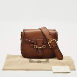 Gucci Brown Ombre Leather Medium Lady Web Shoulder Bag
