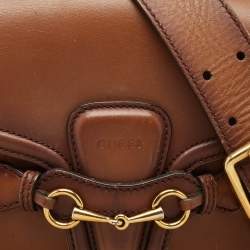 Gucci Brown Ombre Leather Medium Lady Web Shoulder Bag