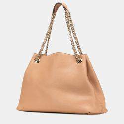 Gucci Beige Medium Leather Soho Chain Tote