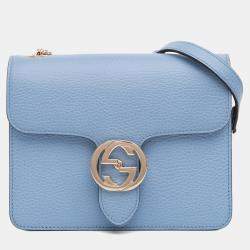 Gucci Blue Small Dollar Calfskin Interlocking G Crossbody