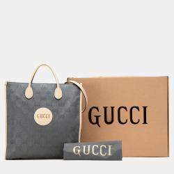 Gucci Grey Medium GG Nylon Off the Grid Convertible Tote