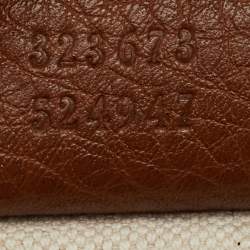 Gucci Brown Leather Bree Zip Dome Satchel