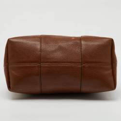 Gucci Brown Leather Bree Zip Dome Satchel