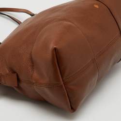 Gucci Brown Leather Bree Zip Dome Satchel