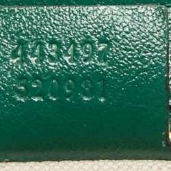 Gucci Green Diagonal Quilt Leather Small GG Marmont Torchon Shoulder Bag