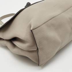 Gucci Grey Leather Large Bamboo Daily Top Handle Bag