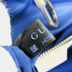 Gucci Blue Off-White Off The Grid GG Nylon Canvas Leather Shoulder Bag