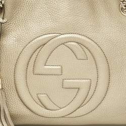 مملوكة مسبقًا حقيبة كتف غوتشي سلسلة جلد ذهب شاحب متوسطة