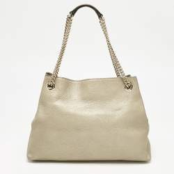 مملوكة مسبقًا حقيبة كتف غوتشي سلسلة جلد ذهب شاحب متوسطة