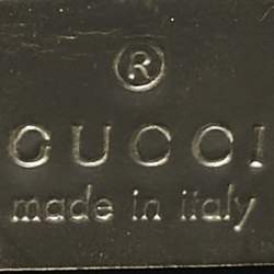 Gucci Gold Patent Leather Studded Wristlet Zip Clutch