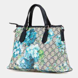 Gucci Beige GG Supreme Blooms Satchel