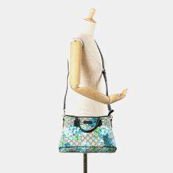 Gucci Beige GG Supreme Blooms Satchel