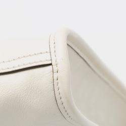 Gucci White Large Web Leather Rajah Tote